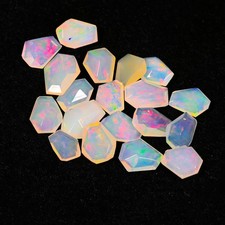 7 Ct AAA+ Ethiopian Opal Fancy Cut, Loose Gemstone Multi Fire Opal Rose Cut