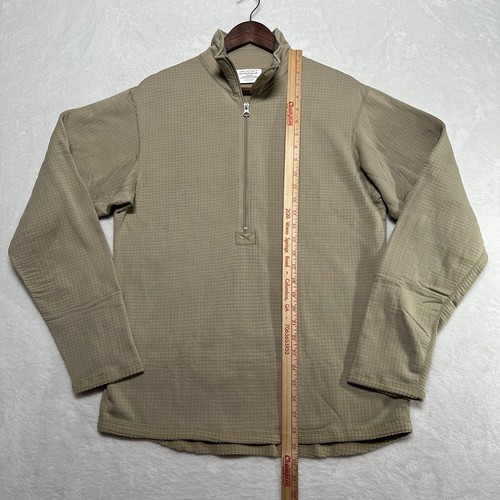 Polartec Midweight Waffle Grid Thermal Gen III Cold Weather Pullover Top Size M - Picture 7 of 9