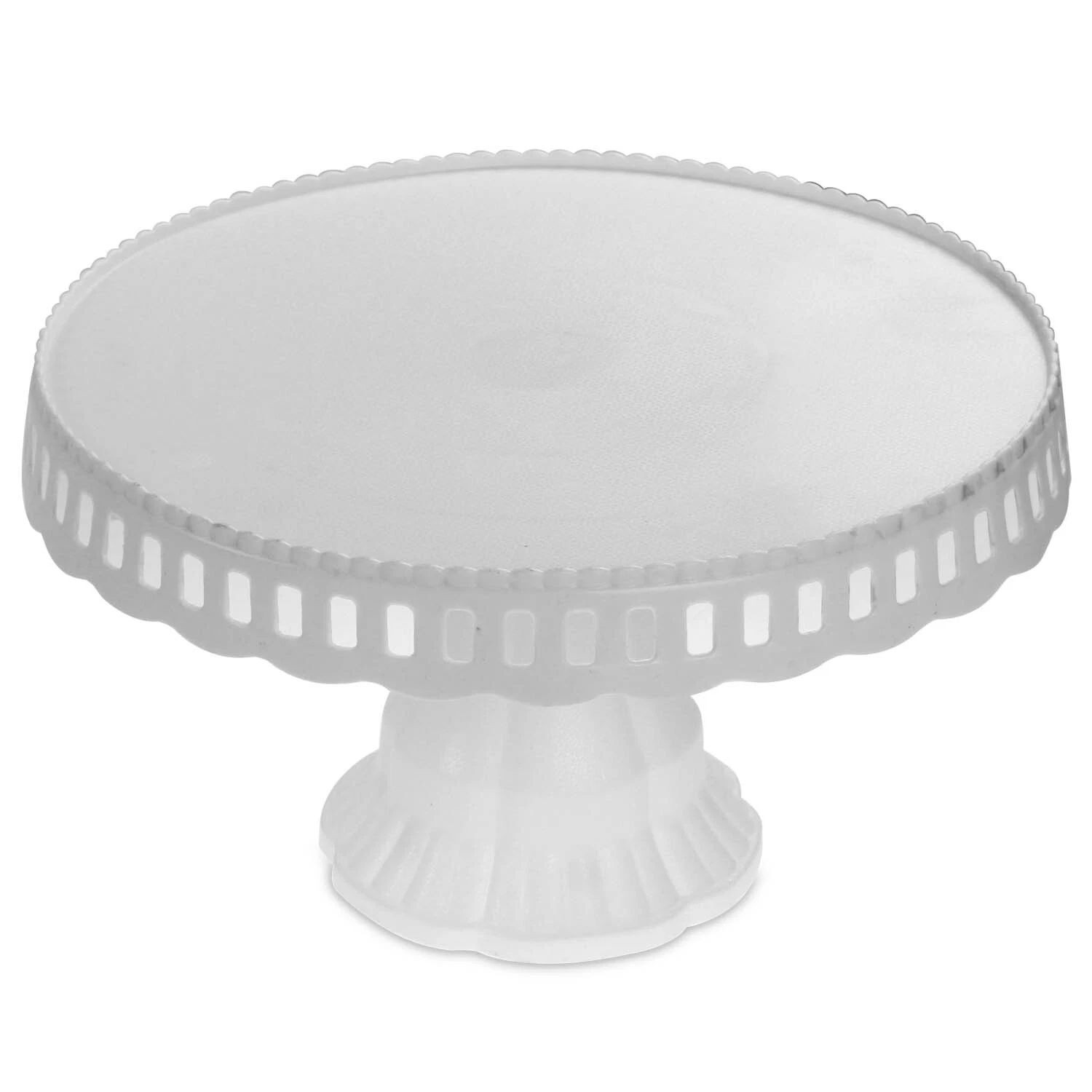 White Plastic Traditional Desserts Cake Stand Plate Display Cupcake Muffin Rack