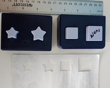 Creative Memories Double Star  Double Square Punch 3/4" and 1" Scrapbooking