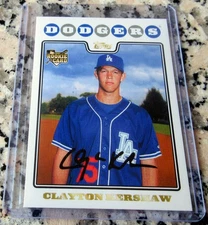 CLAYTON KERSHAW 2016 Reprint 2008 Topps Rookie Card RC Dodgers Champs 3000 Ks🔥