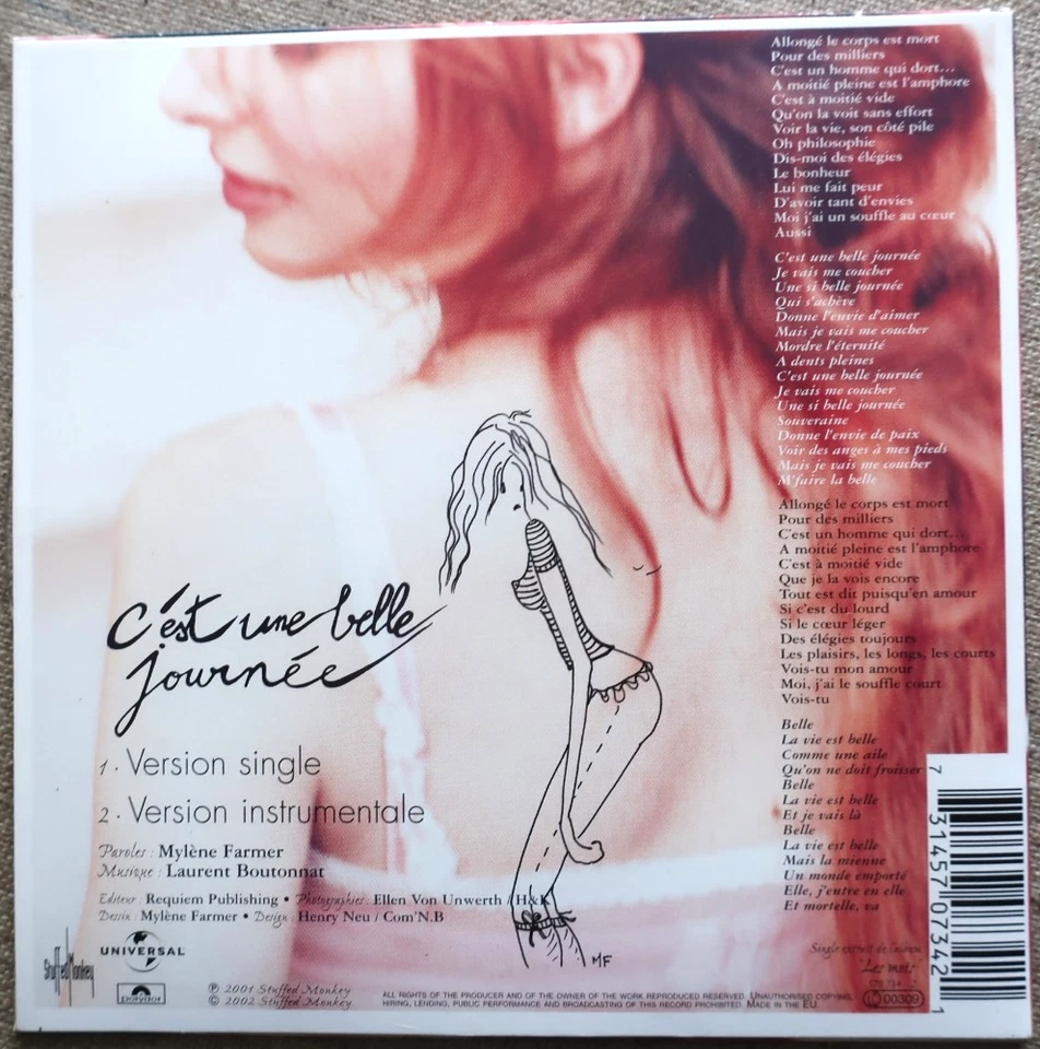 Mylène Farmer / cd single "c'est une belle journée" - Photo 2/2