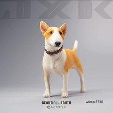 1/6 Bull Terrier Simulation Animal Model - Cute Dog Figurine Ornament Prop