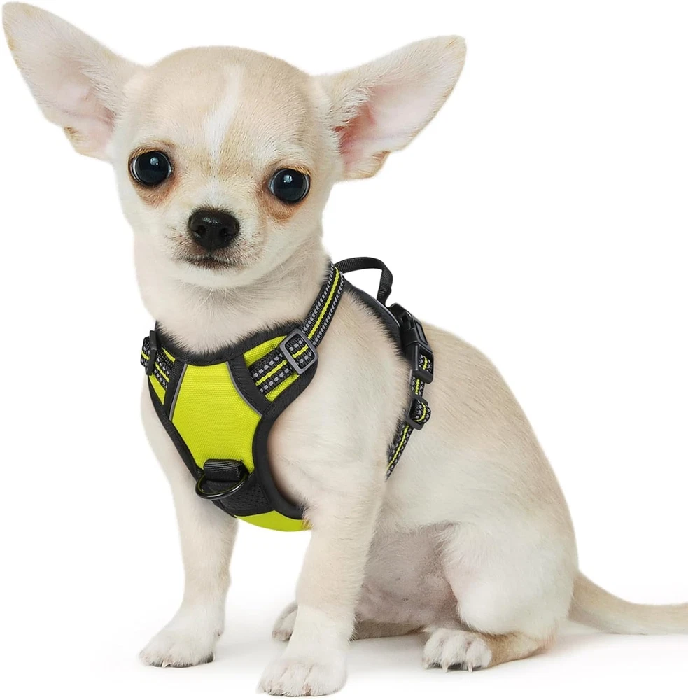 Dog Harness for Large Dogs, No Pull Service Vest with Reflective Strips and Cont