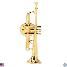 ZJchao Retro Trumpet Lapel Brooch Pin with Storage Box, Vintage Gold Miniature