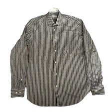 Robert Graham Striped Button Shirt Long Sleeve Cotton Purple Men s Sz 38x15 EUC