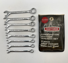 Vintage Sears Craftsman 8pc Combination Ignition Wrench Set 9-4344 With Pouch