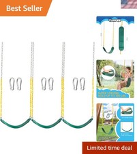 3 Pack Green Swing Seats Heavy Duty with 66" Chain, Swing Set Accessories Rep...