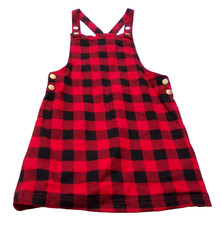 Max Studio Kids Plaid Red  Black Above Knee Youth Girls Dress Size 6