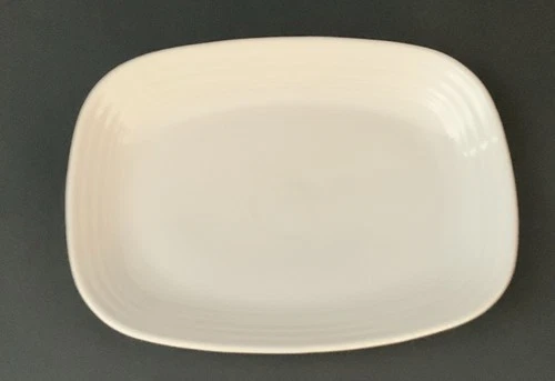 Fiesta Ware Homer Laughlin White  Rectangular Serving Platter 12" x 9.25"