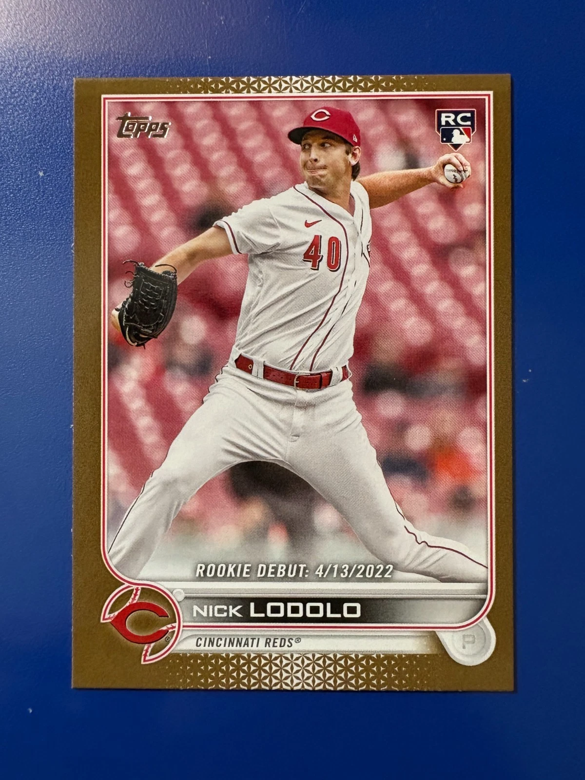 2022 Topps Update Gold Parallel Nick Lodolo RC Debut #US249 617/2022 Reds