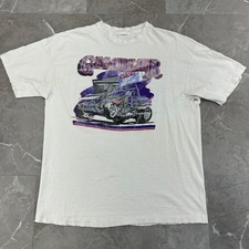 80s Vintage Dirt Track Sprint Car Racing Graphic Tee Mens XL Gambler Coors Beer