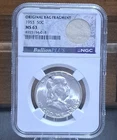 1953 Franklin Half Dollar with Original Bag Fragment - NGC MS 63