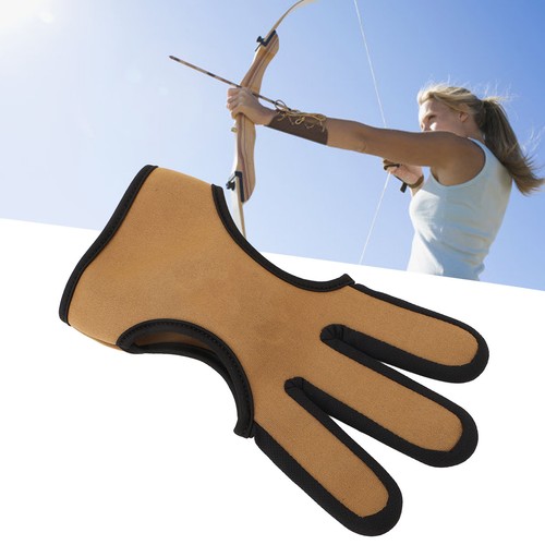 Flexible 3 Fingers Archery Shooting Gloves Neoprene Finger Tab Protector - Picture 10 of 16