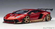 Autoart 1/18 LB-WORKS Lamborghini Aventador LE Hyper Red/Gold Accents #79182 NIB