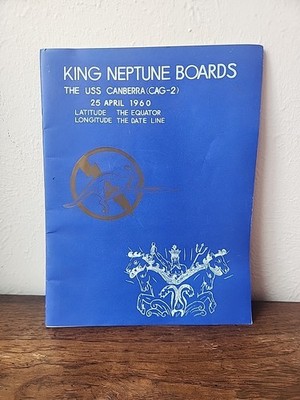 1960 USS Canberra CAG-2 Navy King Neptune Boards Crossing the Line Ceremony
