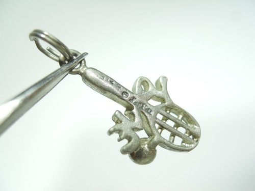 VINTAGE LOVE TENNISSCHLÄGER & BALLSCHLÄGER STERLINGSILBER 925 ANHÄNGER CHARM - Bild 2 von 10