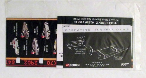 01 DEFINITIVE JAMES BOND 007 CORGI 4 CAR FILM SET BMW Z3 ASTON MARTIN DB5 LOTUS! - Picture 11 of 16
