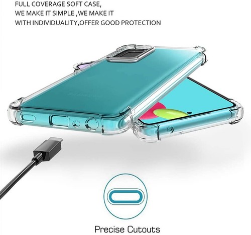 Für Samsung Galaxy A03S durchsichtige stoßfeste Hybrid-TPU-Ecke Gummi Gel-Hülle Cover - Bild 8 von 10