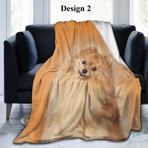 Dog Wolf Dolphin Fish Flamingo Flannel Bedspread Sofa Throw Blanket Holiday Gift - Picture 10 of 15