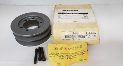 T.B. WOOD'S 402B (4.0X2B-SH) SHEAVE, DRIVE BELT, 4'' DIA. CAST IRON, 2 GROOVE NIB