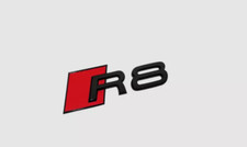For R8 Black Red 3d Rear Trunk Emblem Logo Sticker For Audi R8 Rear For R8 Black Red 3d Rear Trunk Emblem Logo Sticker For Audi R8 Rear