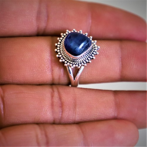 Kyanite Natural Gemstone 925 Solid Sterling Silver Handmade Jewelry Ring 3 To 12 - Picture 8 of 8