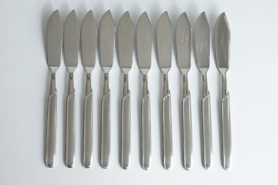 10 Fischmesser WMF Onda Cromargan