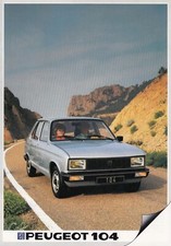 PEUGEOT 104 Kleinwagen GL Youngtimer Prospekt Brochure 1983 AK