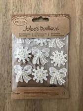 EK Success Brands Jolee’s Boutique Parcel Lace Bow Stickers Scrapbook