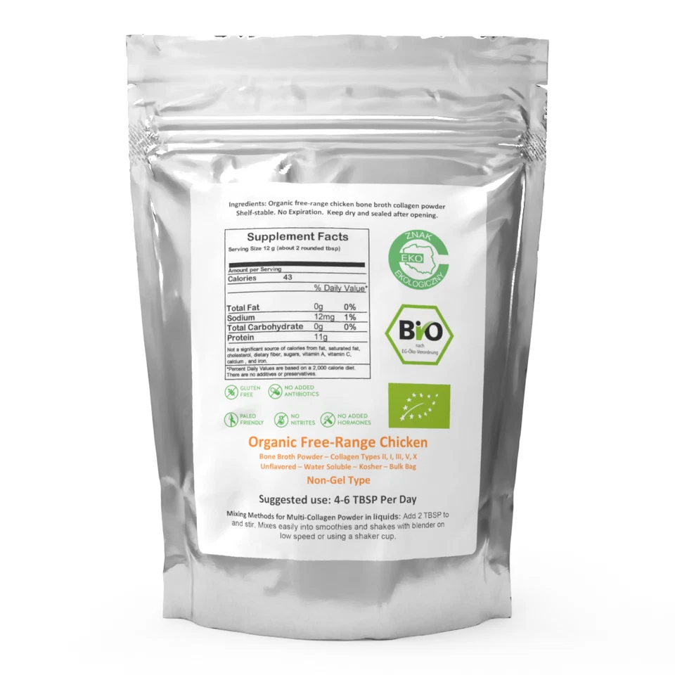 Chicken Bone Broth Collagen Powder - Pure Organic Protein - Free-Range - Image 2 of 4