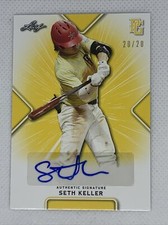 2021 LEAF PERFECT GAME YELLOW SETH KELLER PAPER RC AUTO # 20/20