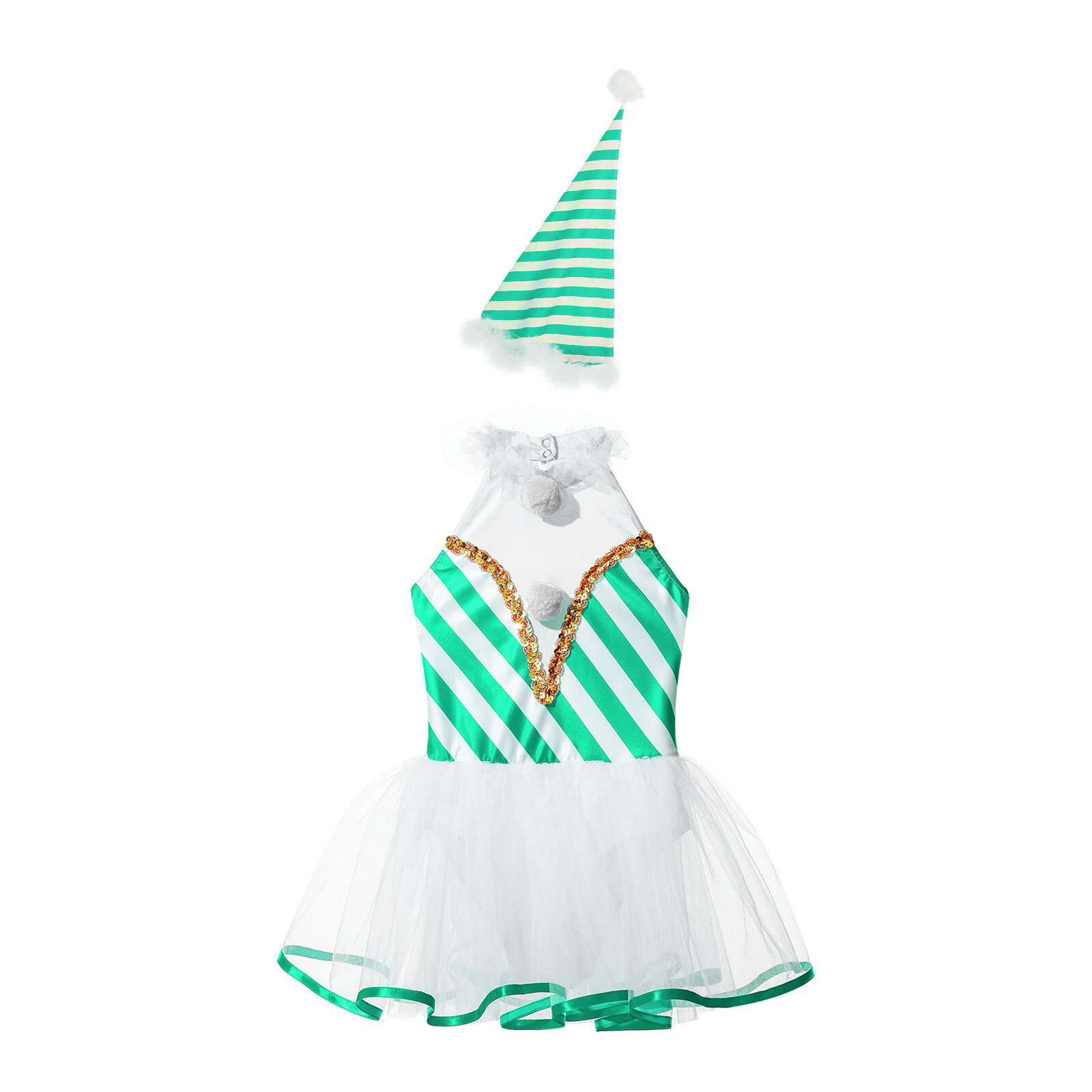 Girls Leotard Festival Dress Playsuit Tutu Skirt Christmas Bodysuit New