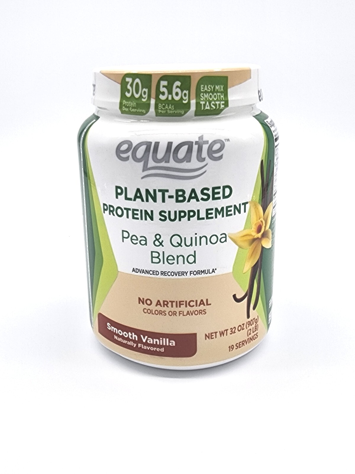 Equate Plant Based Protein Supplement Smooth Vanilla Advanced Recovery