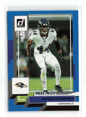 MARLON HUMPHREY #194 2022 PANINI DONRUSS BLUE PRESS PROOF