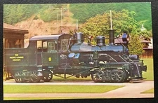 PACIFIC LUMBER COMPANY STEAM LOCOMOTIVE #9 SCOTIA CALIFORNIA COLOR POSTCARD NEW