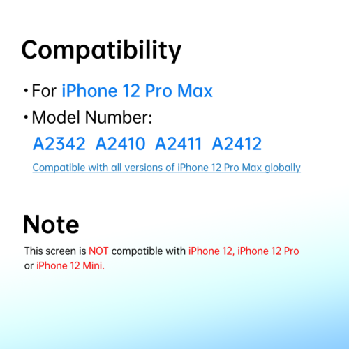 For iPhone 12 Pro Max LCD Screen Replacement Touch Digitizer Display With Frame - Picture 2 of 12