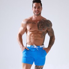 Men's With Adjustable Drawstring Swimming Trunks Men's Quick Dry Swimwear