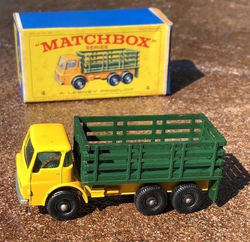 Vintage Matchbox Lesney No. 4 Dodge Stake Truck with Original E Box - Picture 7 of 12