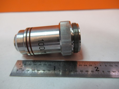 VINTAGE OBJECTIVE CBS 100X OPTICS MICROSCOPE PART AS PICTURED &7B-B-140 - Picture 5 of 7