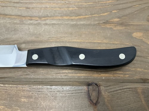 Coltello da affettare vintage EHP Ekco punta freccia 9,5” SS alto carbonio professionale full tang - Foto 7 di 17