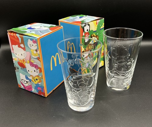 McDonalds 2024 Exclusive Collector's Edition Glass - Hello Kitty / Snoopy X2 New