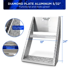 18" Wide Semi Truck Commercial Diamond Plate Aluminum Truck Frame Step