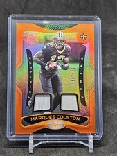 Marques Colston 2021 Panini Certified Orange Gamers Mirror Dual Relic #/125