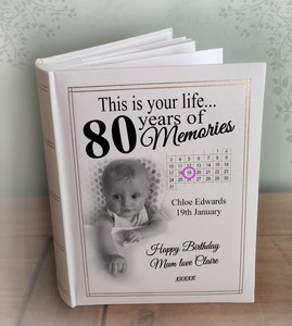 Personalised Large Luxury Photo Album 300 6x4 Photos 80th Birthday Present Ebay