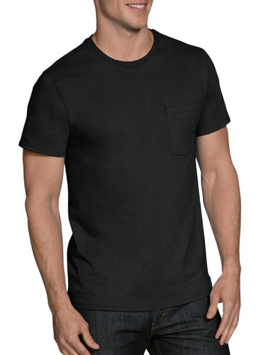 Fruit of the Loom Men's Short Sleeve Assorted Colors Pocket T-Shirts 6 Pack - Picture 3 of 5