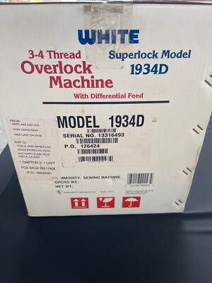 White Superlock Model 1934D NEW/SEALED | eBay