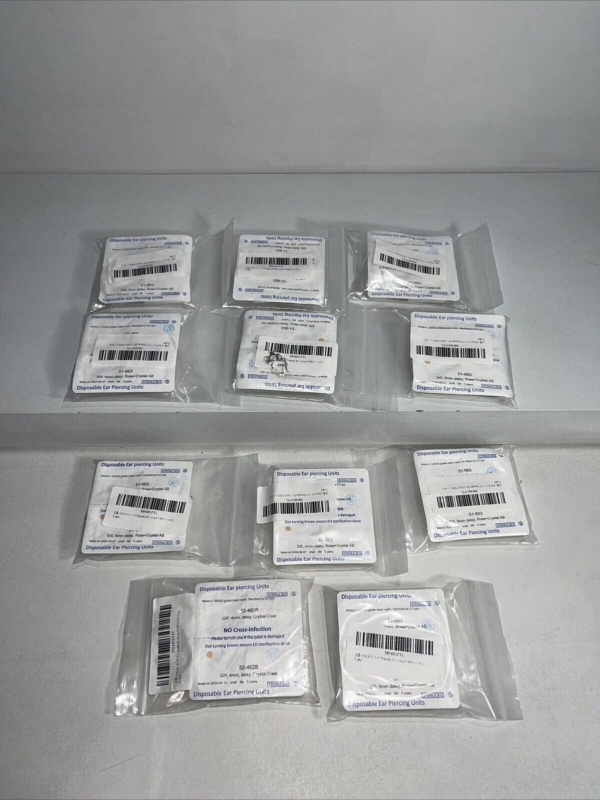 11 Sets Disposable Ear Piercing Units Sealed 106m, 14mm image 1