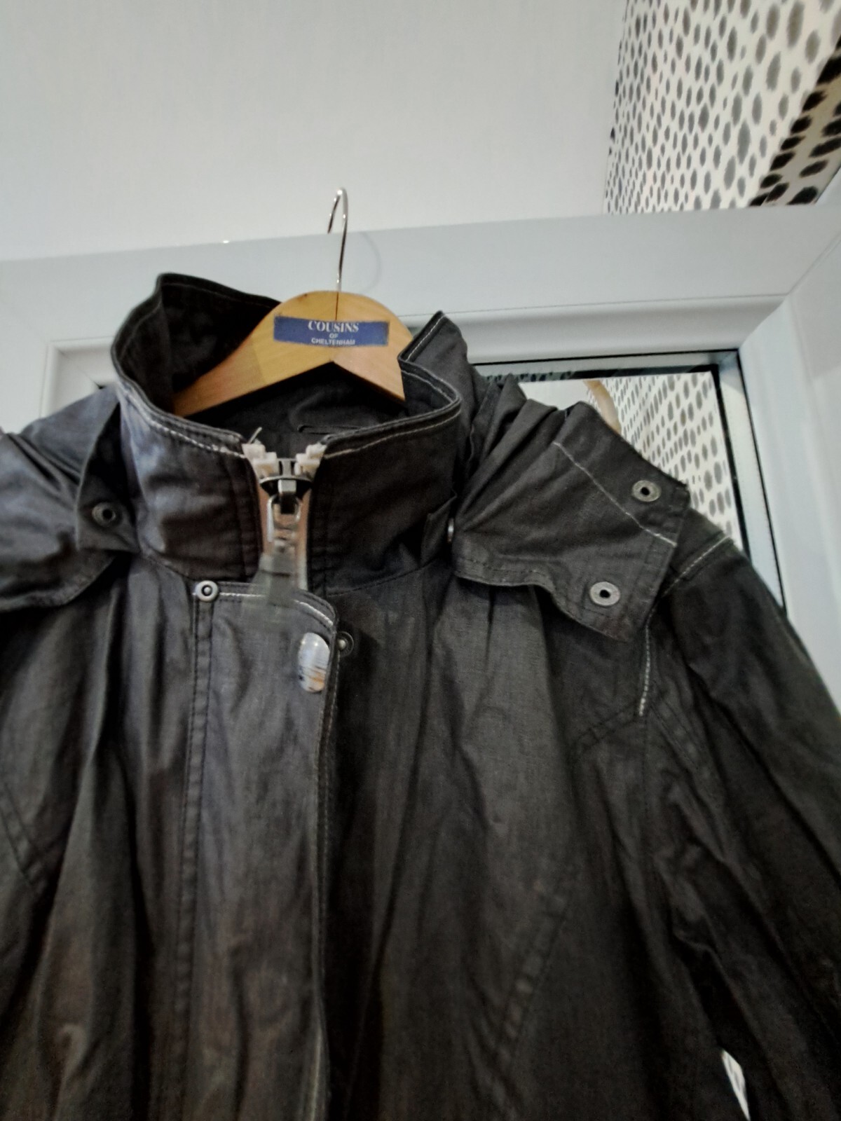 Etage Rain Coat Windproof. Grey Size 12 Long Length Zip Up Hood eBay