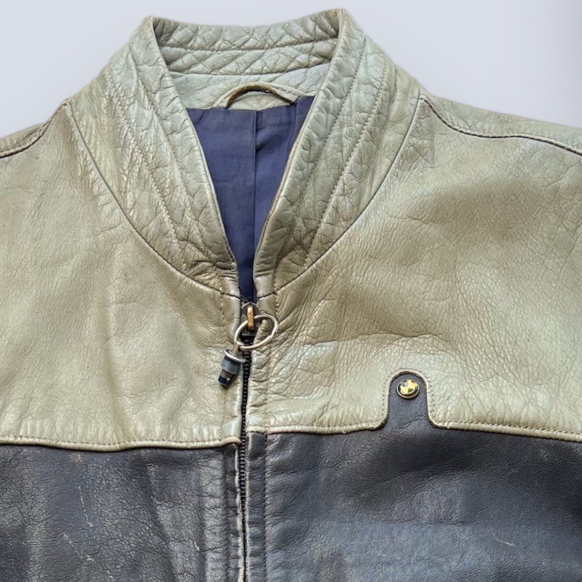 Vintage BMW Motorrad Leather Jacket Motorcycle Two Tone Biker 